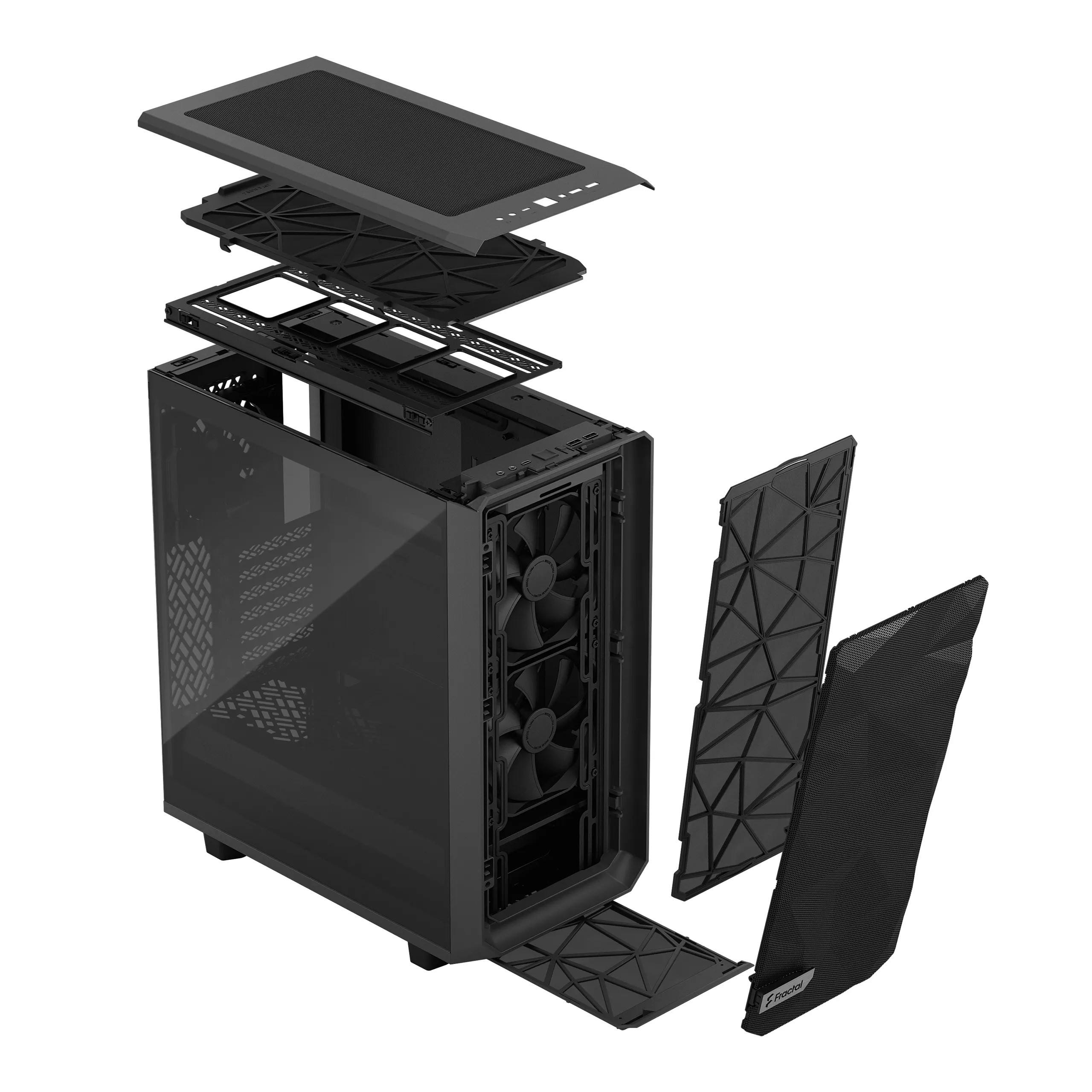Fractal Design Meshify 2 Compact - Mid Tower case with window, Gray / Light Tint