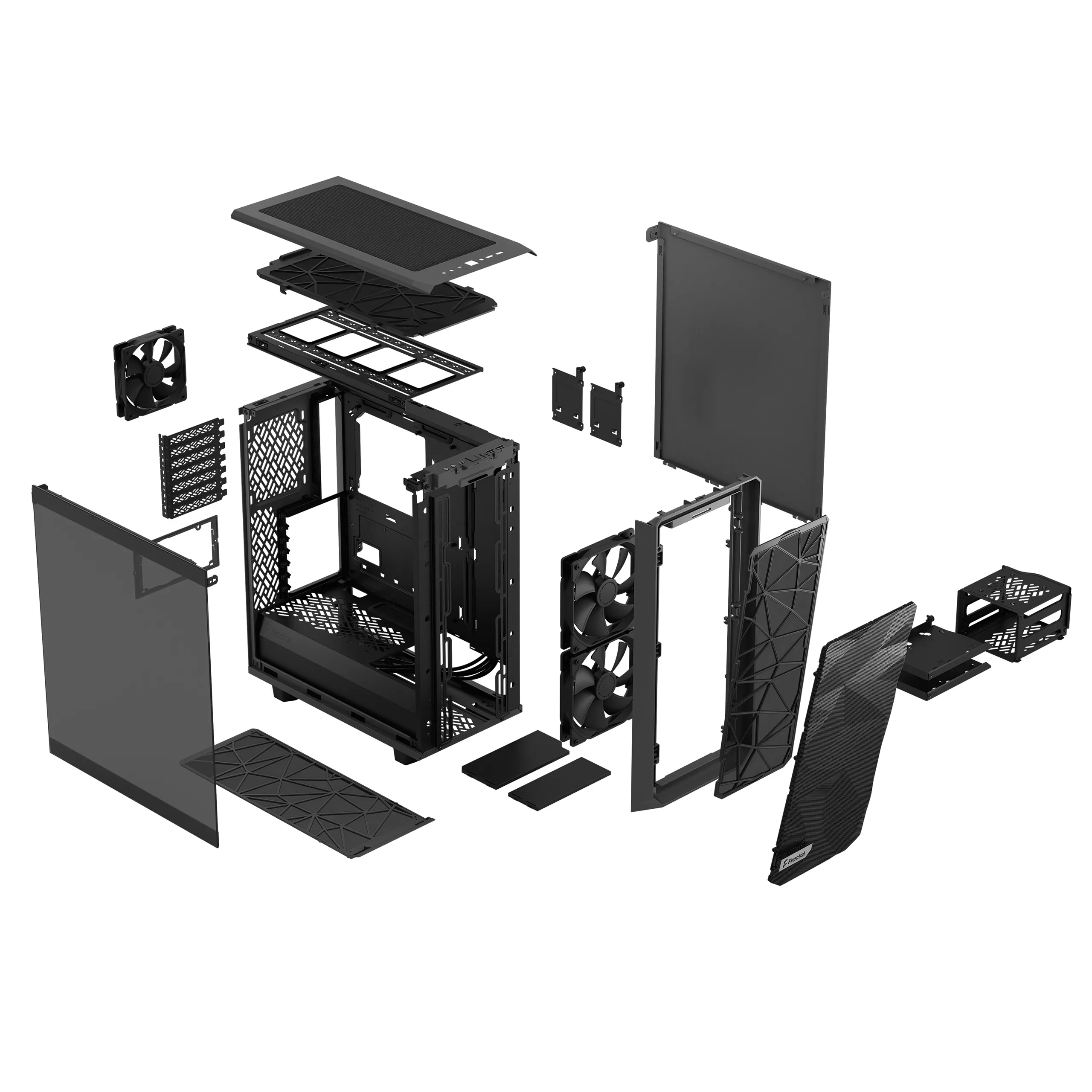 Fractal Design Meshify 2 Compact - Mid Tower case with window, Gray / Light Tint