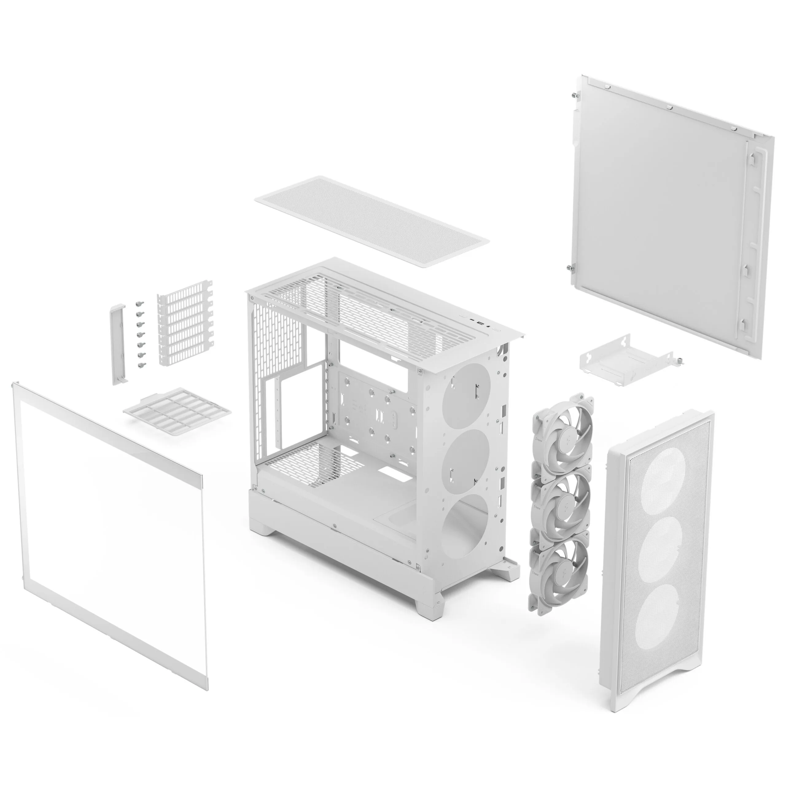 Fractal Design Pop 2 Air Midi-Tower Case with RGB lighting and window, White
