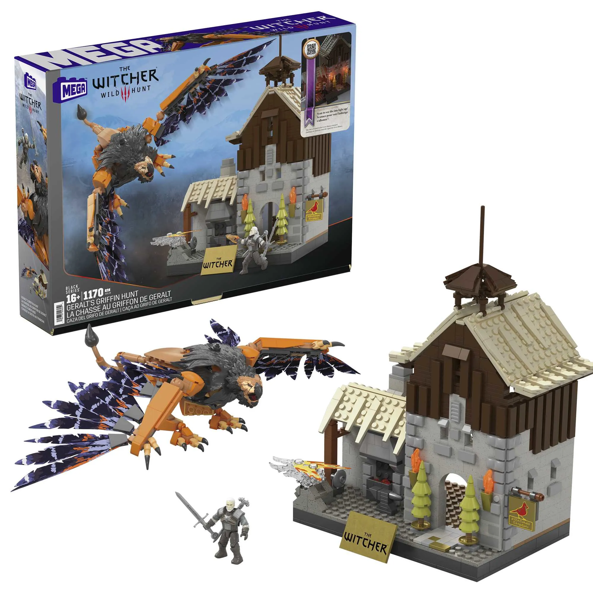 MEGA The Witcher - Geralt's Griffin Hunt Construction Toy