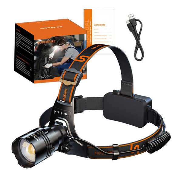 Superfire HL31, 8000 mAh, 2200 lm, Headlamp