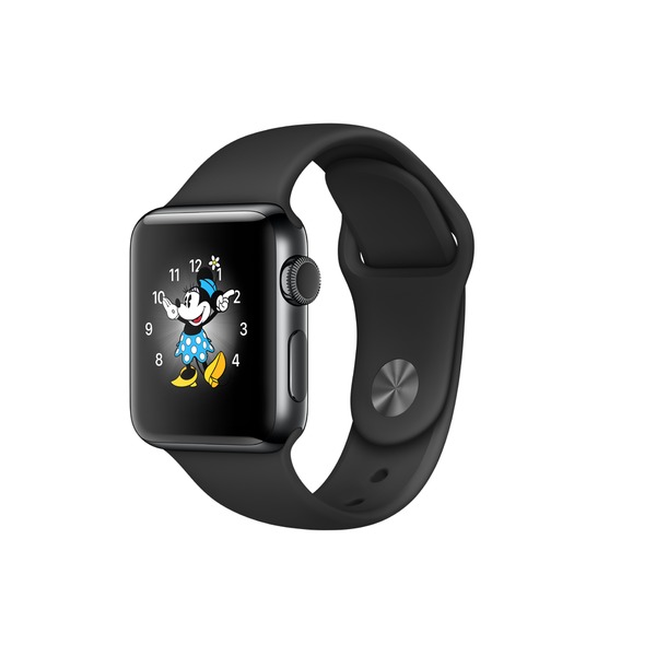 Apple Watch Series 2, 38mm Space Black Stainless Steel Case with Space Black Sport Band
