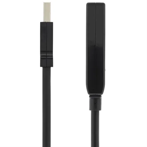Deltaco Active USB-A 2.0 -jatkokaapeli, 15 m, Musta