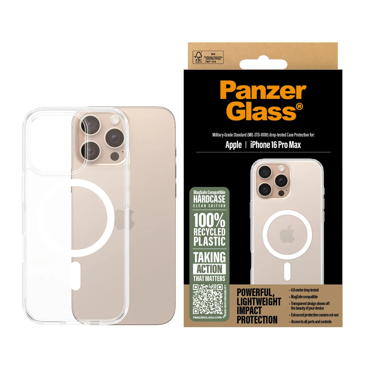PanzerGlass iPhone 16 Pro HardCase MagSafe, White