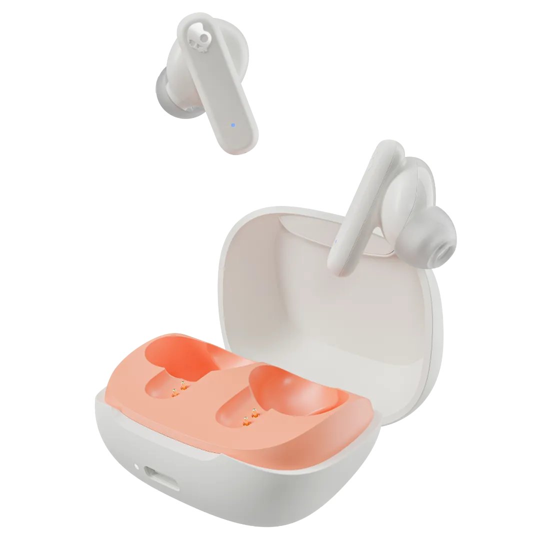Skullcandy Smokin Buds True Wireless - wireless earbuds, bone/orange