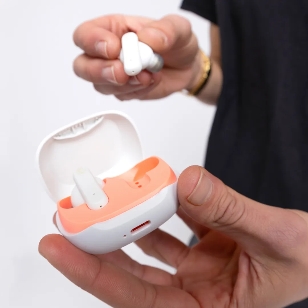 Skullcandy Smokin Buds True Wireless - wireless earbuds, bone/orange
