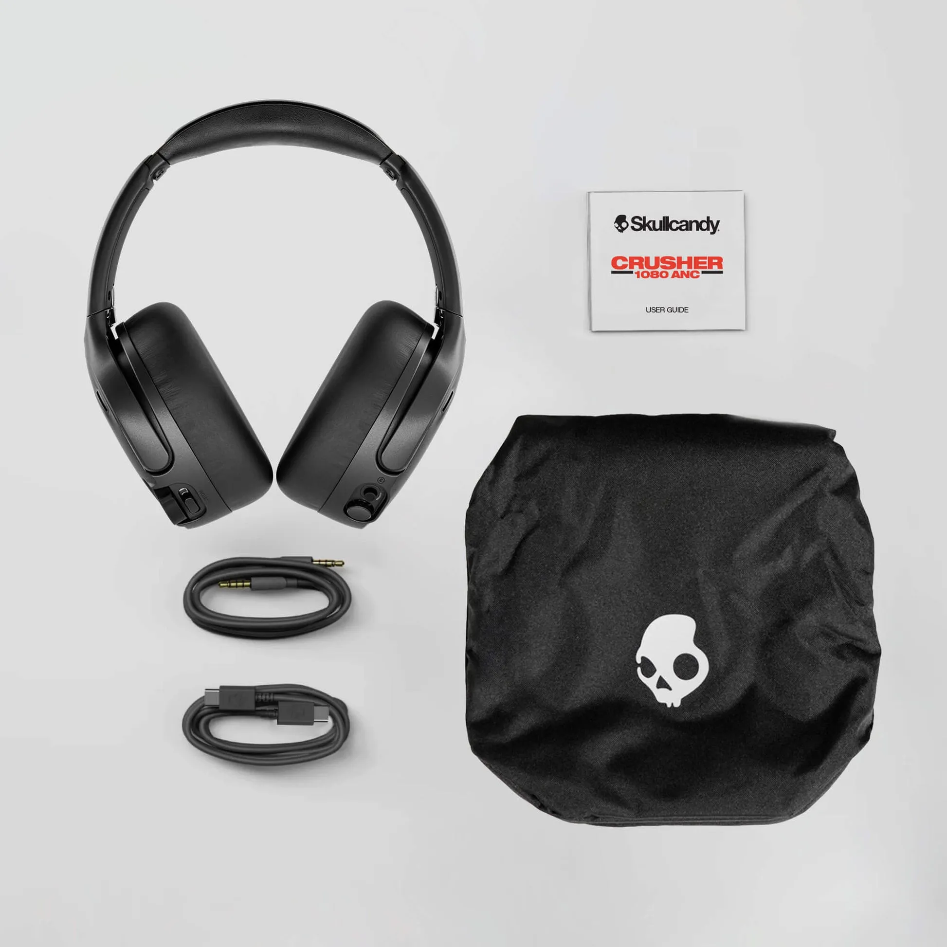 Skullcandy Crusher 1080 ANC tr&aring;dl&ouml;sa over-ear h&ouml;rlurar, svart