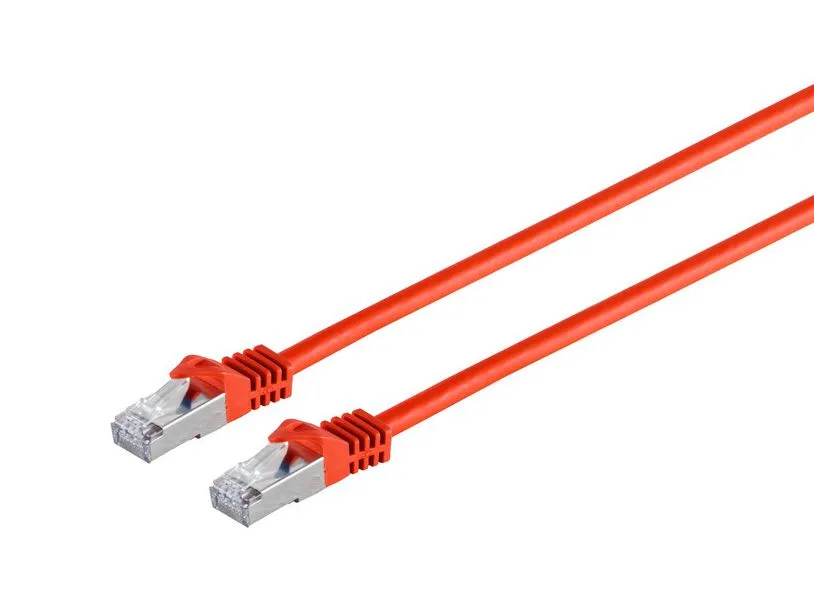MicroConnect Cat7 S/FTP RJ45 0.25m n&auml;tverkskabel, r&ouml;d