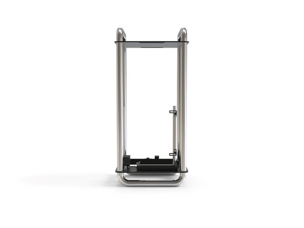 Streacom DA6 XL, Mini ITX avoin -kotelo , kromi