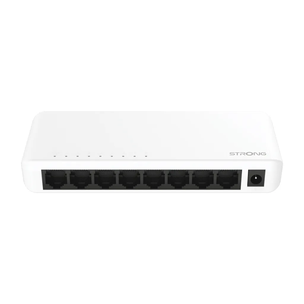 STRONG SW8000P - 8-Port Gigabit Ethernet Switch, White