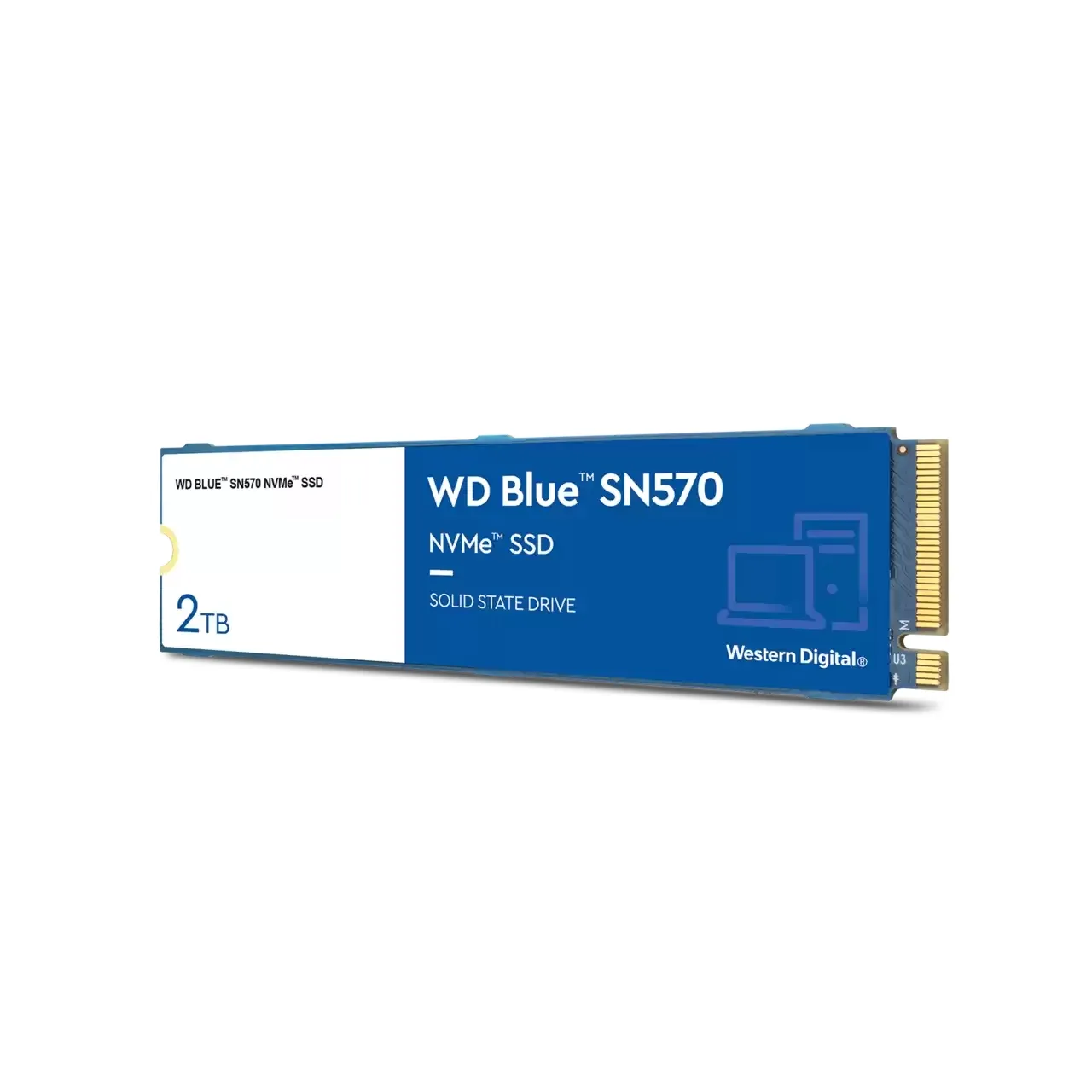 WD Blue SN570 2 Tt, NVMe, PCIe 3.0, M.2 -SSD-levy