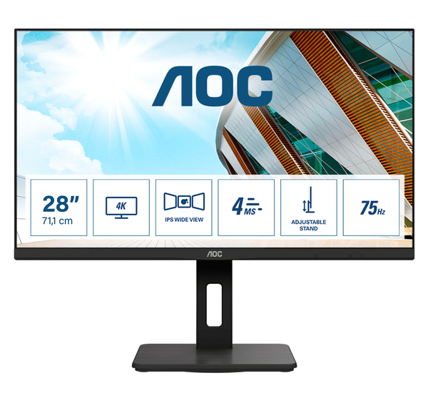 AOC 28&quot; U28P2A, 4K UHD, IPS - monitor