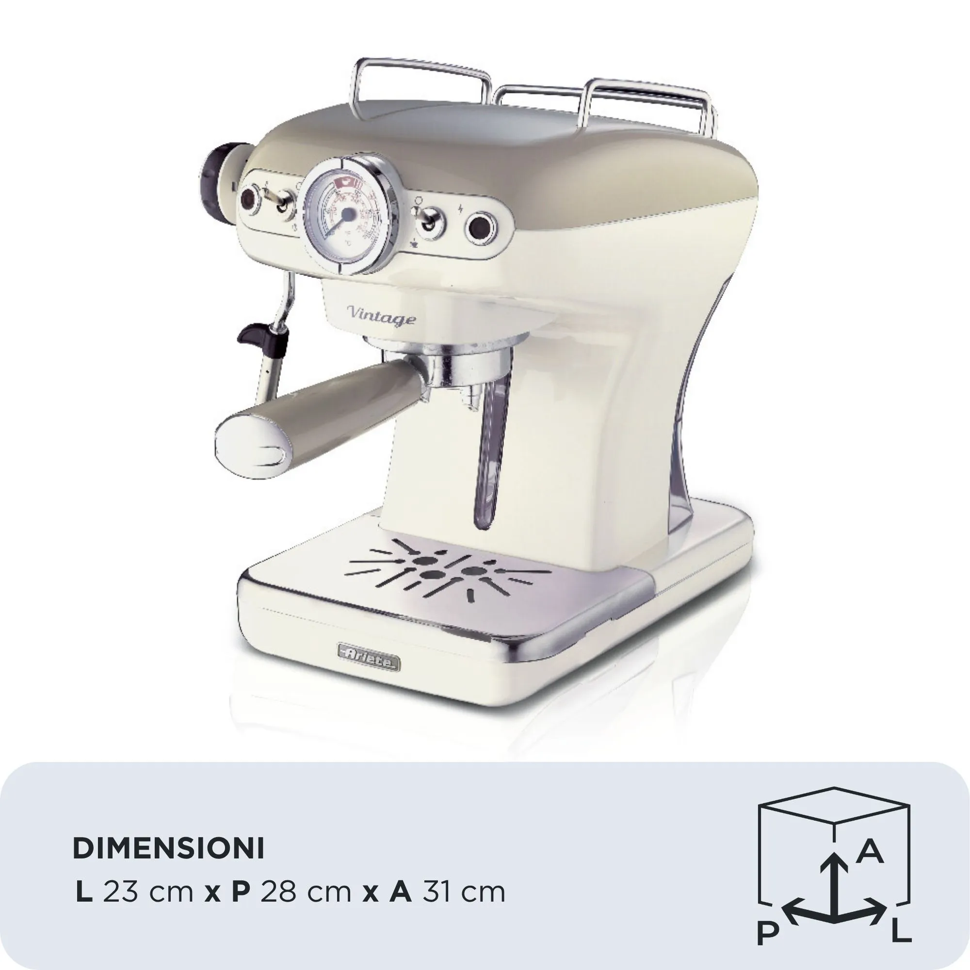 Ariete Vintage - espresso machine, Beige