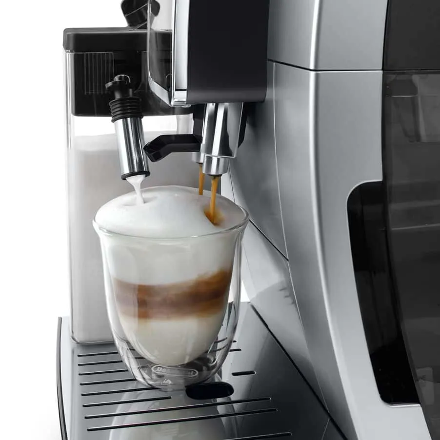 De'Longhi Dinamica Plus ECAM380.85.SB Fully Automatic Espresso Machine, Black, Silver