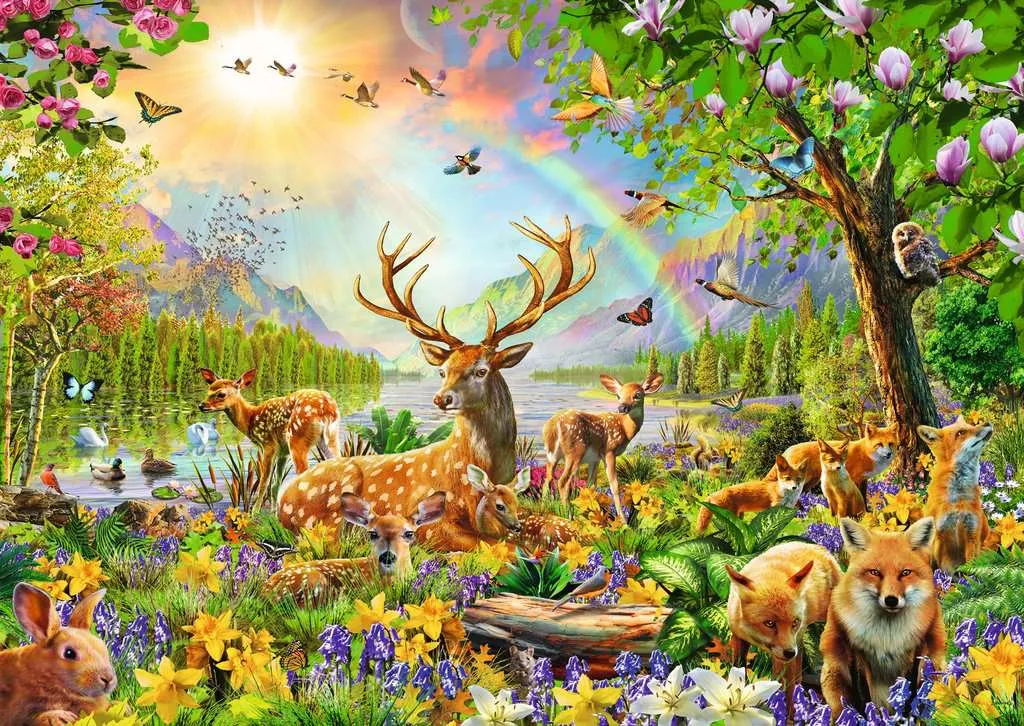 Ravensburger Childrens puzzle graceful deer family (200 pieces)