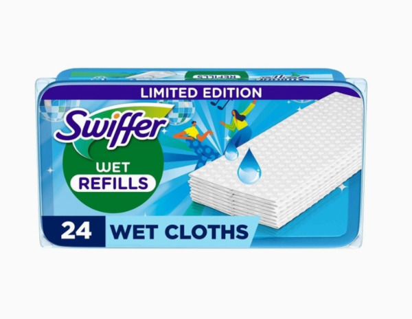 Swiffer Lattianpuhdistusliinan t&auml;ytt&ouml;pakkaukset Kostea Sitruunantuoksu 24 kappaletta