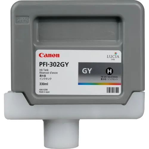 Canon PFI-302GY -mustekasetti, 330 ml, harmaa