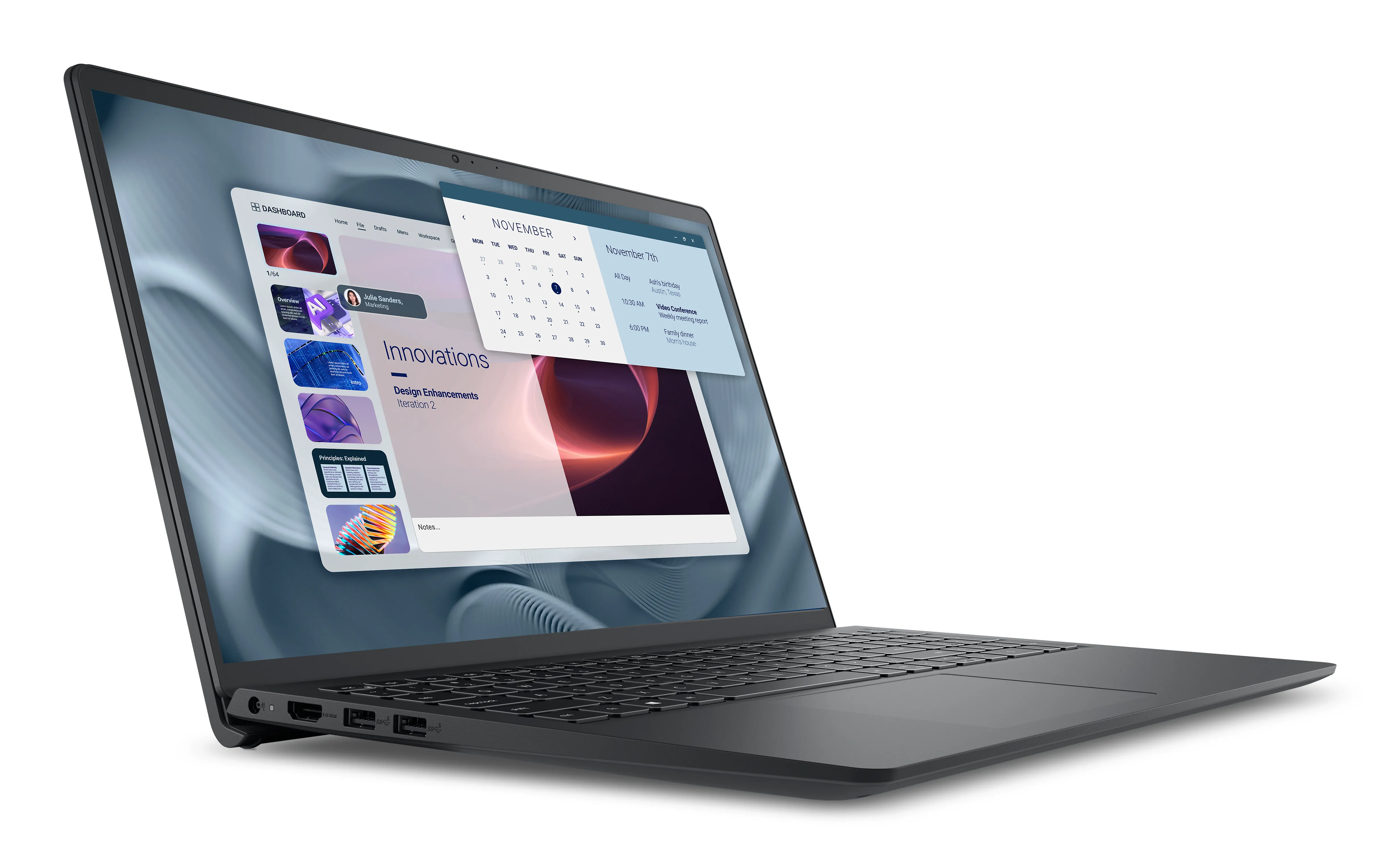 Dell Pro 15 Essential PV15250 15.6&quot; i7-1355U, 16 Gt, 512 Gt, Win 11 Pro -kannettava, musta