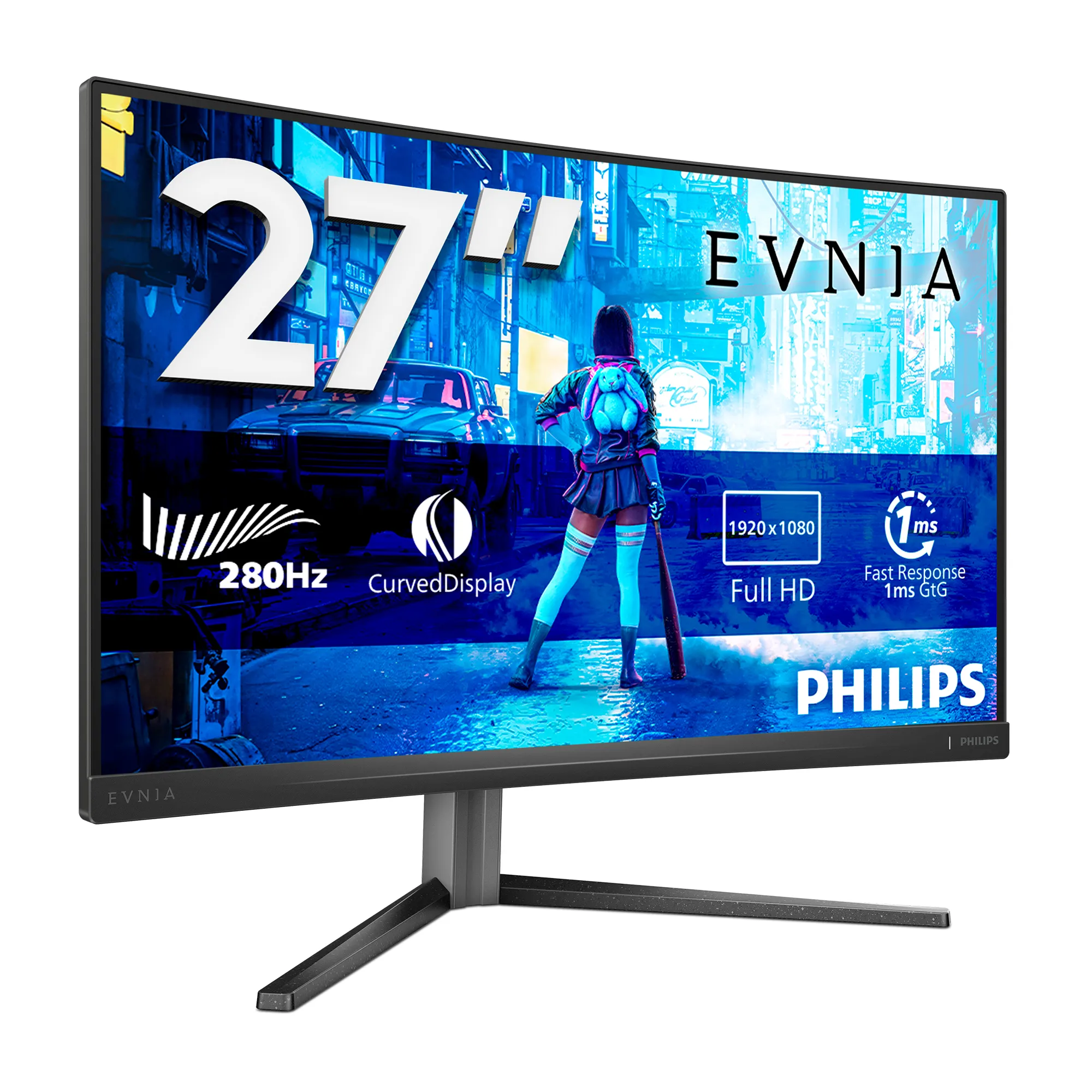Philips Evnia 5000 27M2C5200W/00 27" Full HD, Fast VA, HDR10, 280Hz curved gamingsk&auml;rm