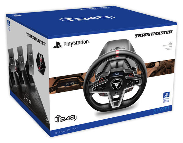 ThrustMaster T248 -ohjauspy&ouml;r&auml; + polkimet, PC, PS4, PS5