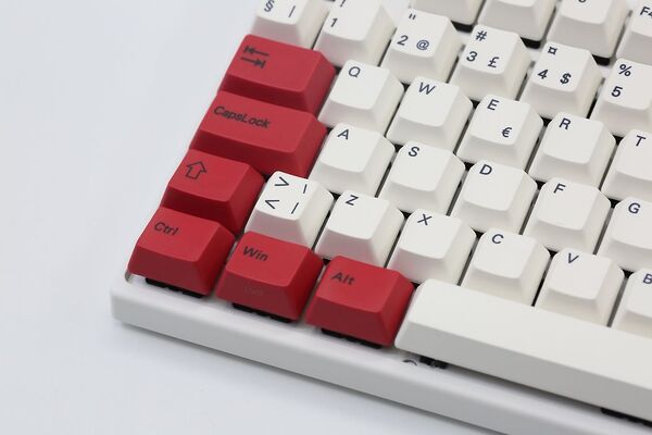 Varmilo VEA88 Special Edition White Plate V2 TKL MX Brown - gaming keyboard, white/red