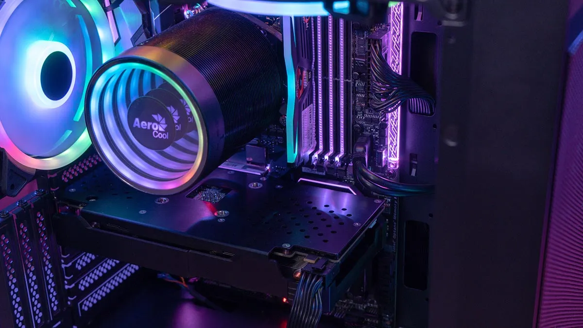 Aerocool Graphite G-BK-v2 Midi-Tower Case with window and RGB lighting, Black