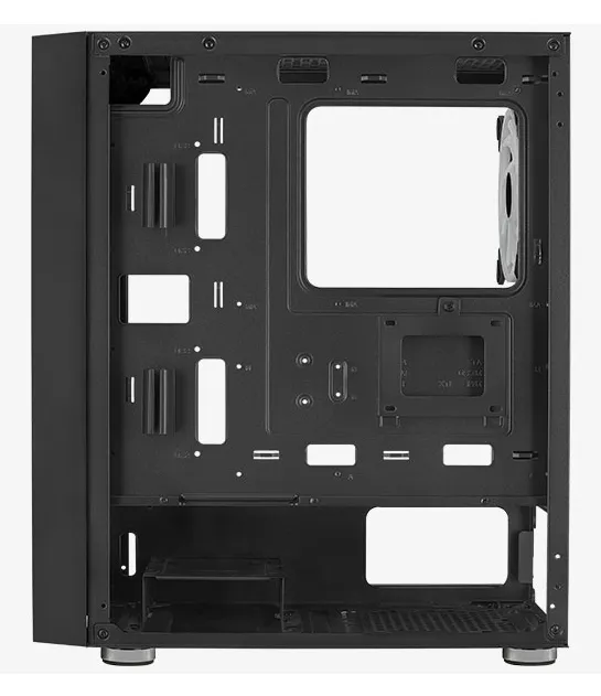 Aerocool Graphite G-BK-v2 Midi-Tower Case with window and RGB lighting, Black