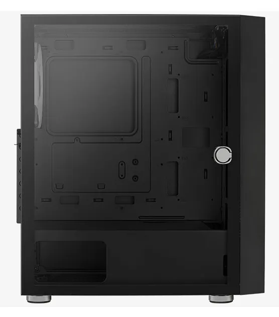 Aerocool Graphite G-BK-v2 Midi-Tower Case with window and RGB lighting, Black