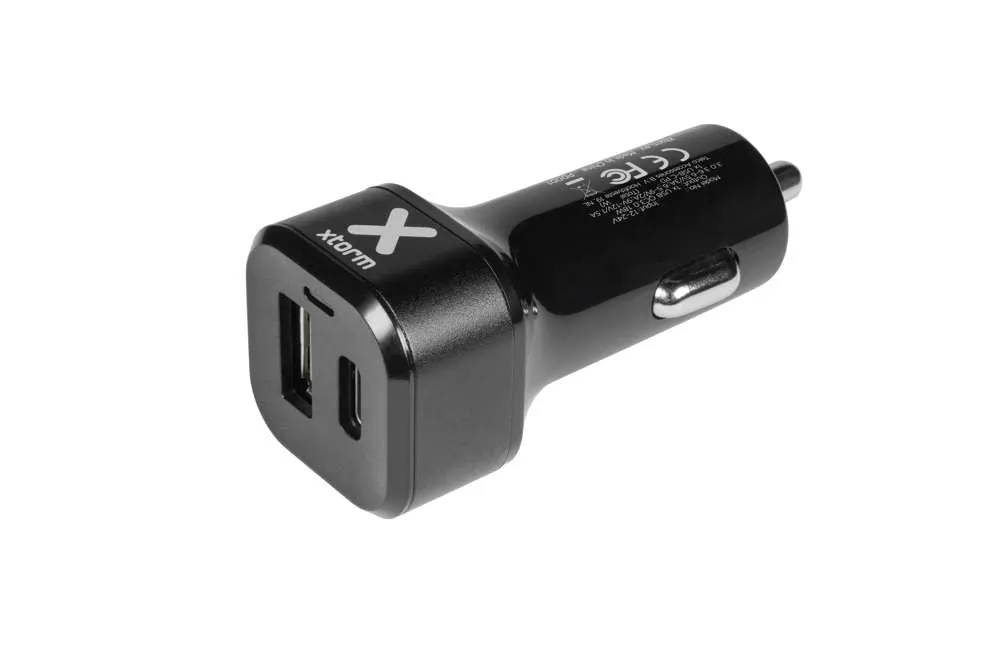 Xtorm Fast Car Charger USB-C PD 30W & USB QC3.0 18W - charger, Black