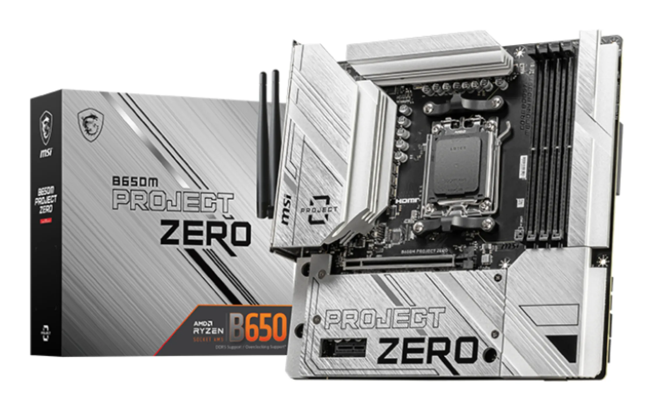 MSI B650M PROJECT ZERO mATX - moderkort