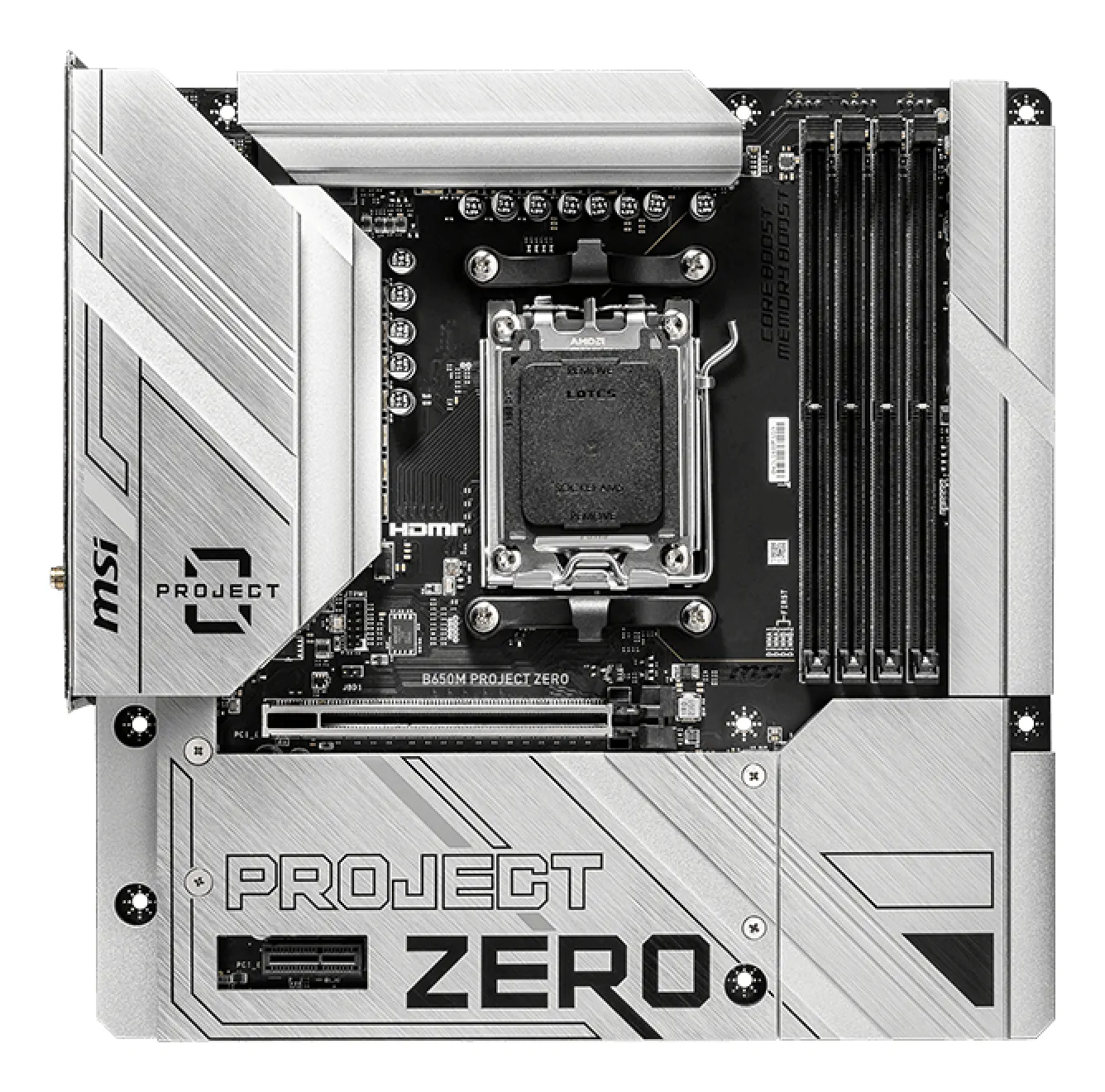 MSI B650M PROJECT ZERO mATX - moderkort