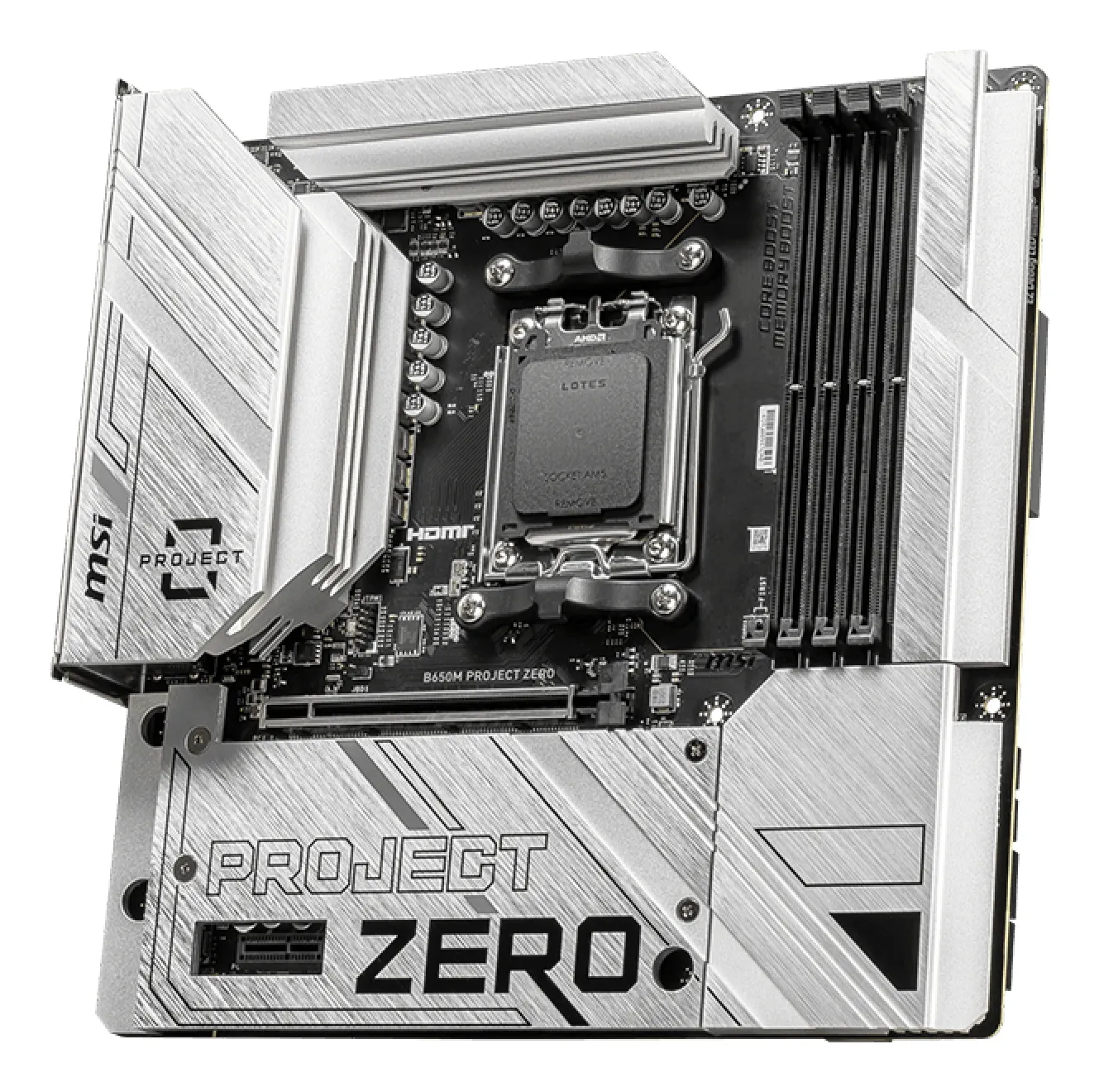 MSI B650M PROJECT ZERO mATX - moderkort