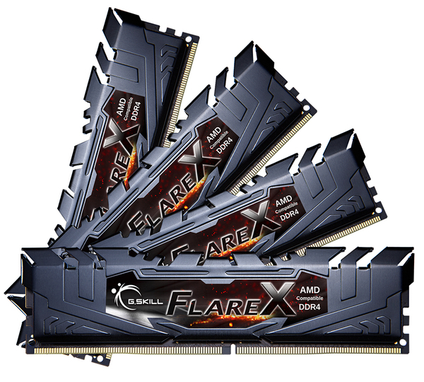 G.Skill Flare X AMD 128 Gt (8 x 16 Gt) DDR4 2400 MHz, CL15 -muisti, Musta