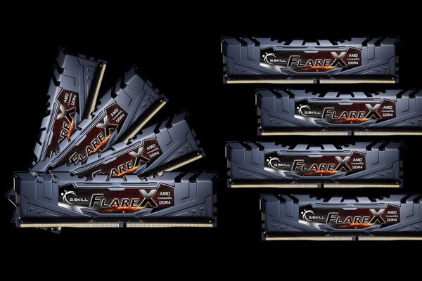 G.Skill Flare X AMD 128 Gt (8 x 16 Gt) DDR4 2400 MHz, CL15 -muisti, Musta