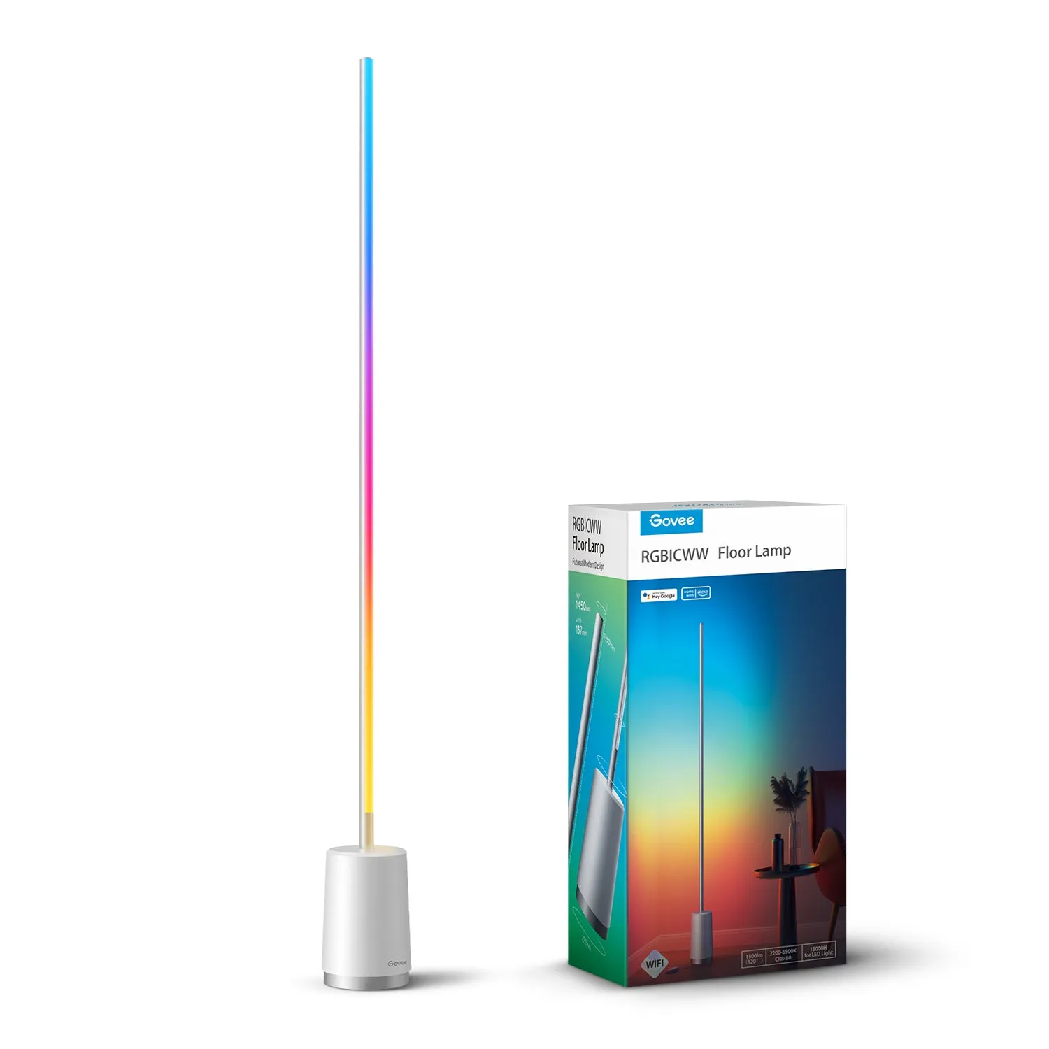 Govee RGBICWW Lyra Corner Floor Lamp