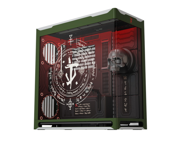 HAVN HS420 DOOM: The Dark Ages Limited Edition Midi-Tower Case with window, with RGB lighting, DOOM Slayer green