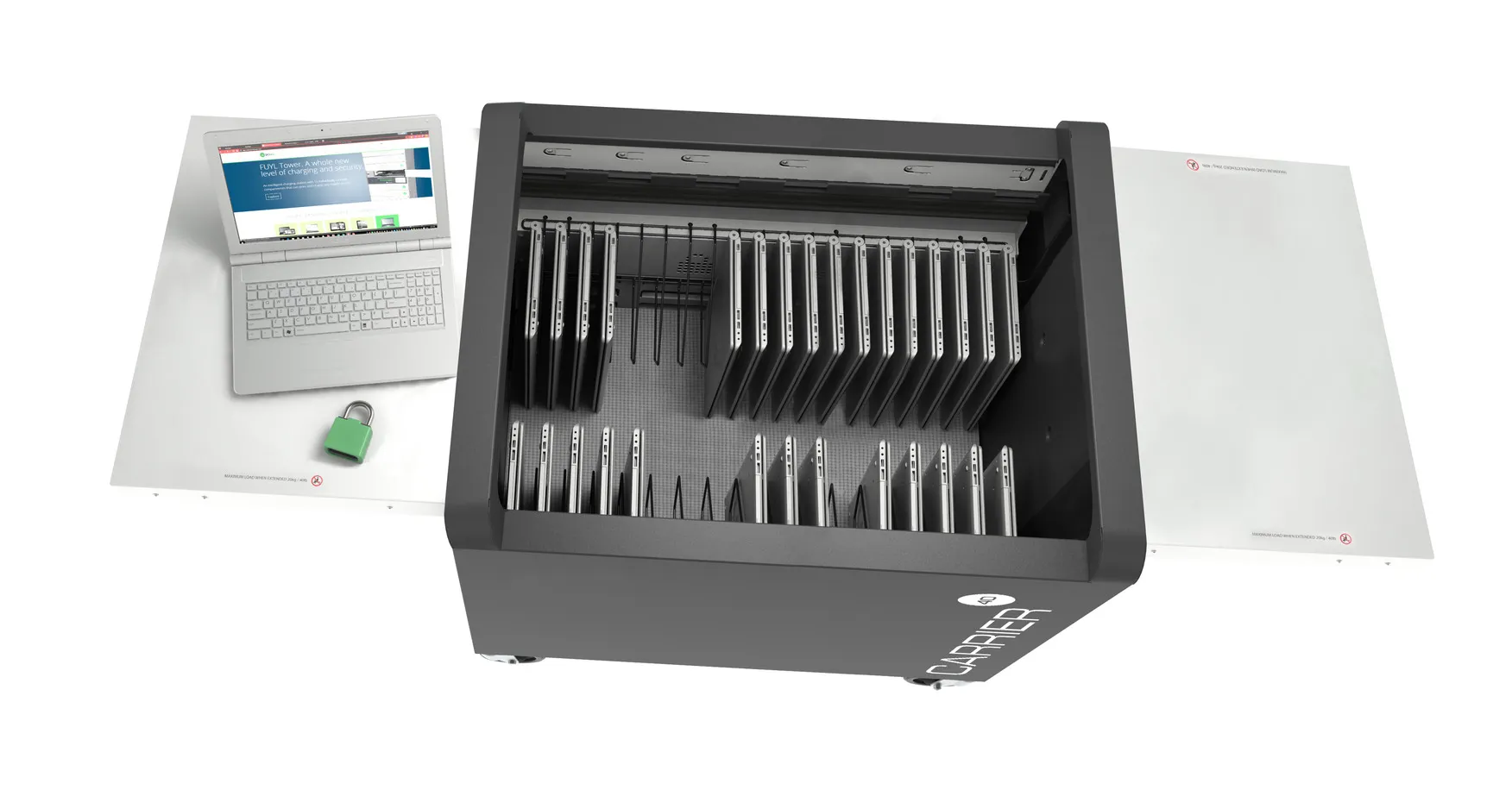 LocknCharge Carrier 30 MK5 with LARGE Baskets Charge-Only 30 units Chromebook/iPad/laptop