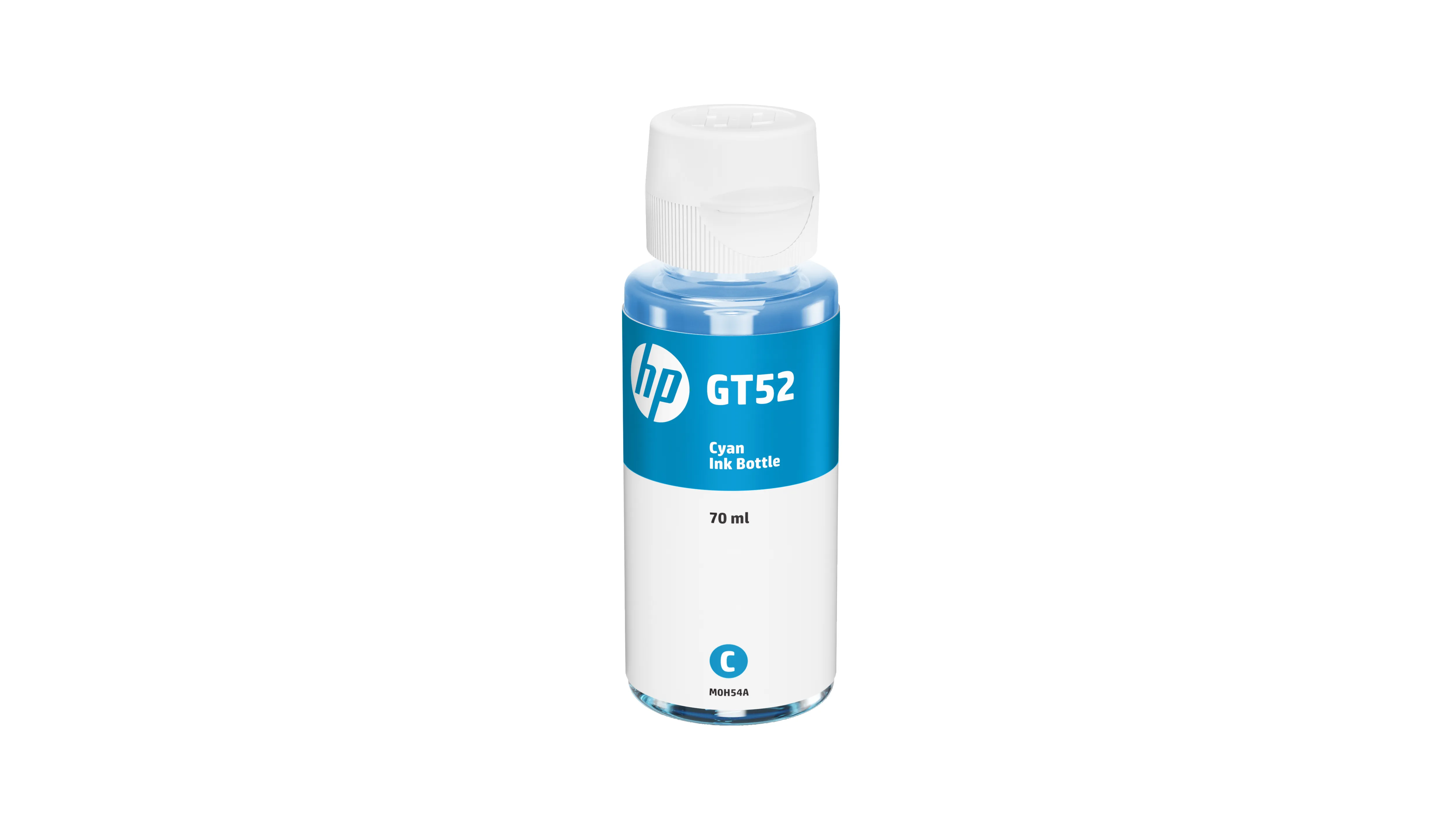 HP GT52-mustepullo, 70 ml, syaani