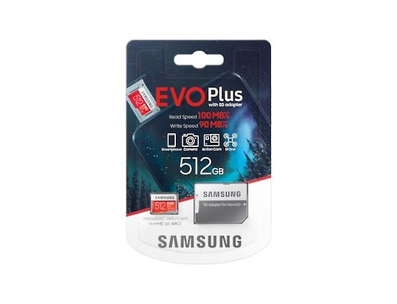 Samsung EVO Plus 512GB MicroSDXC - memory card + SD adapter (2020)