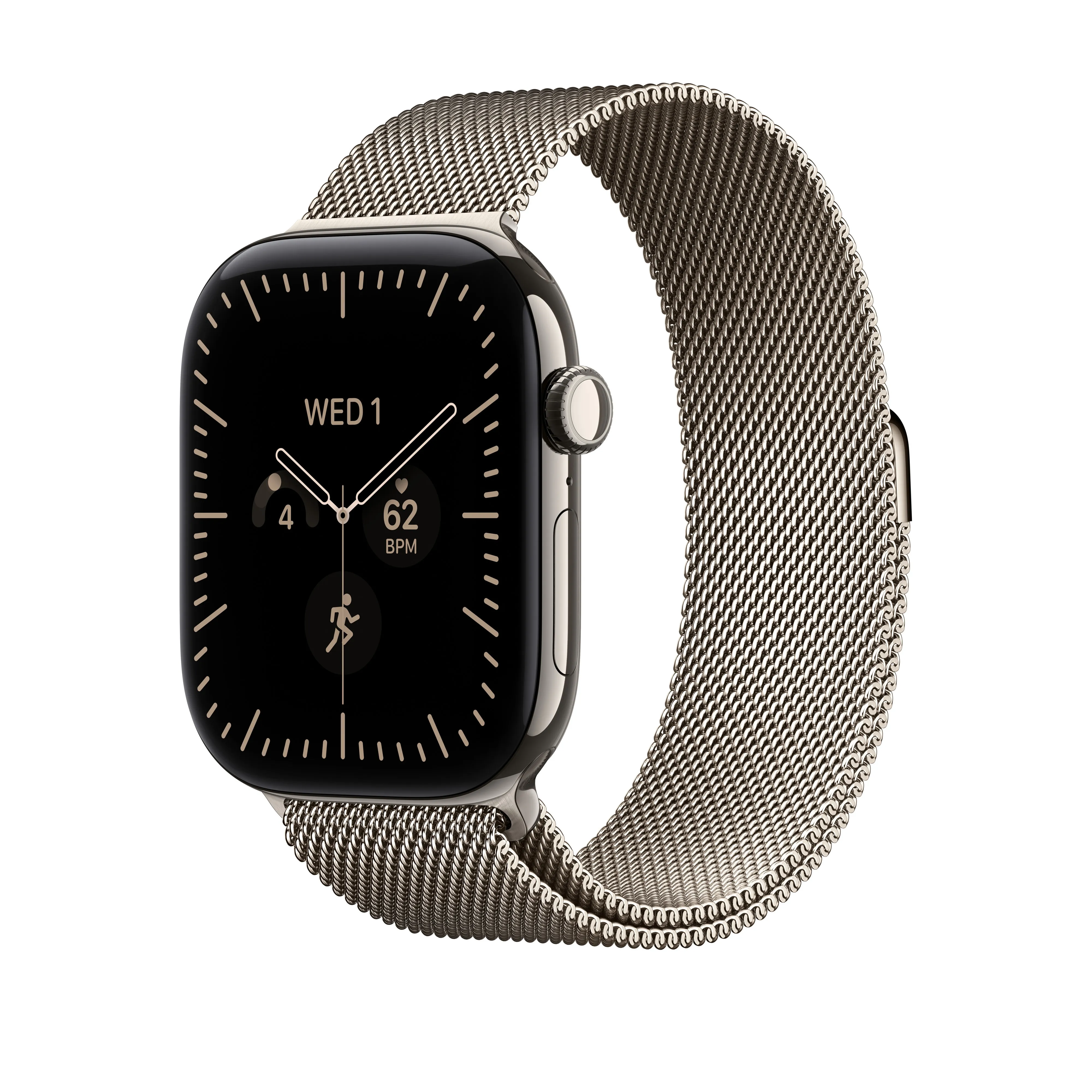Apple Watch 46 mm milanesisk loop, naturlig finish, M/L