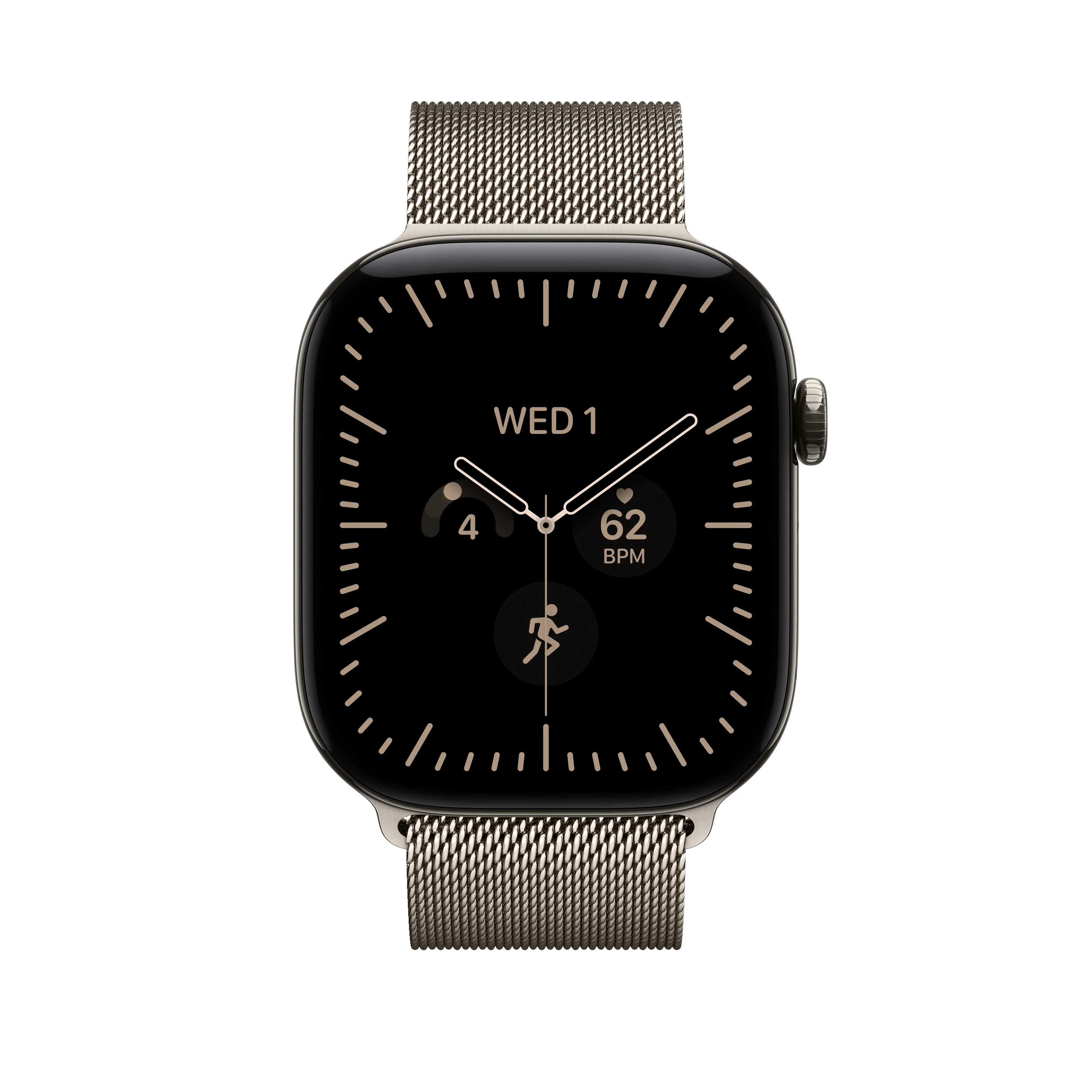 Apple Watch 46 mm milanesisk loop, naturlig finish, M/L