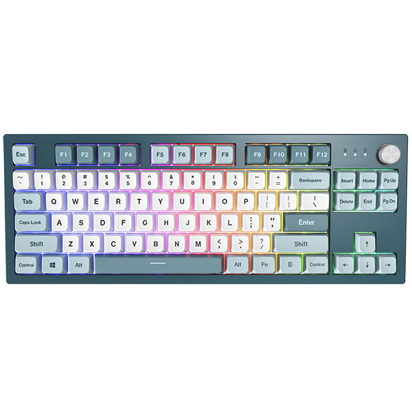 Montech MKey TKL Freedom Gateron G Pro 2.0 Yellow - speltangentbord, bl&aring;/vit