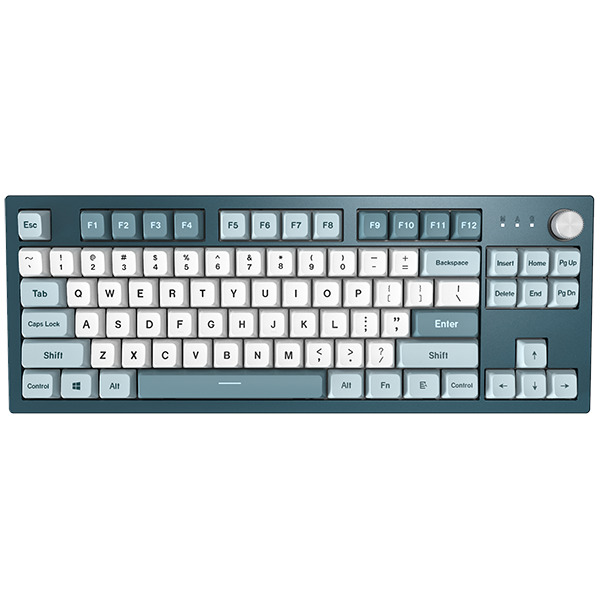 Montech MKey TKL Freedom Gateron G Pro 2.0 Yellow -pelin&auml;pp&auml;imist&ouml;, sininen/valkoinen
