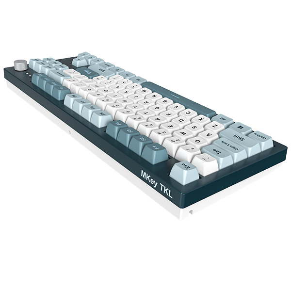 Montech MKey TKL Freedom Gateron G Pro 2.0 Yellow -pelin&auml;pp&auml;imist&ouml;, sininen/valkoinen