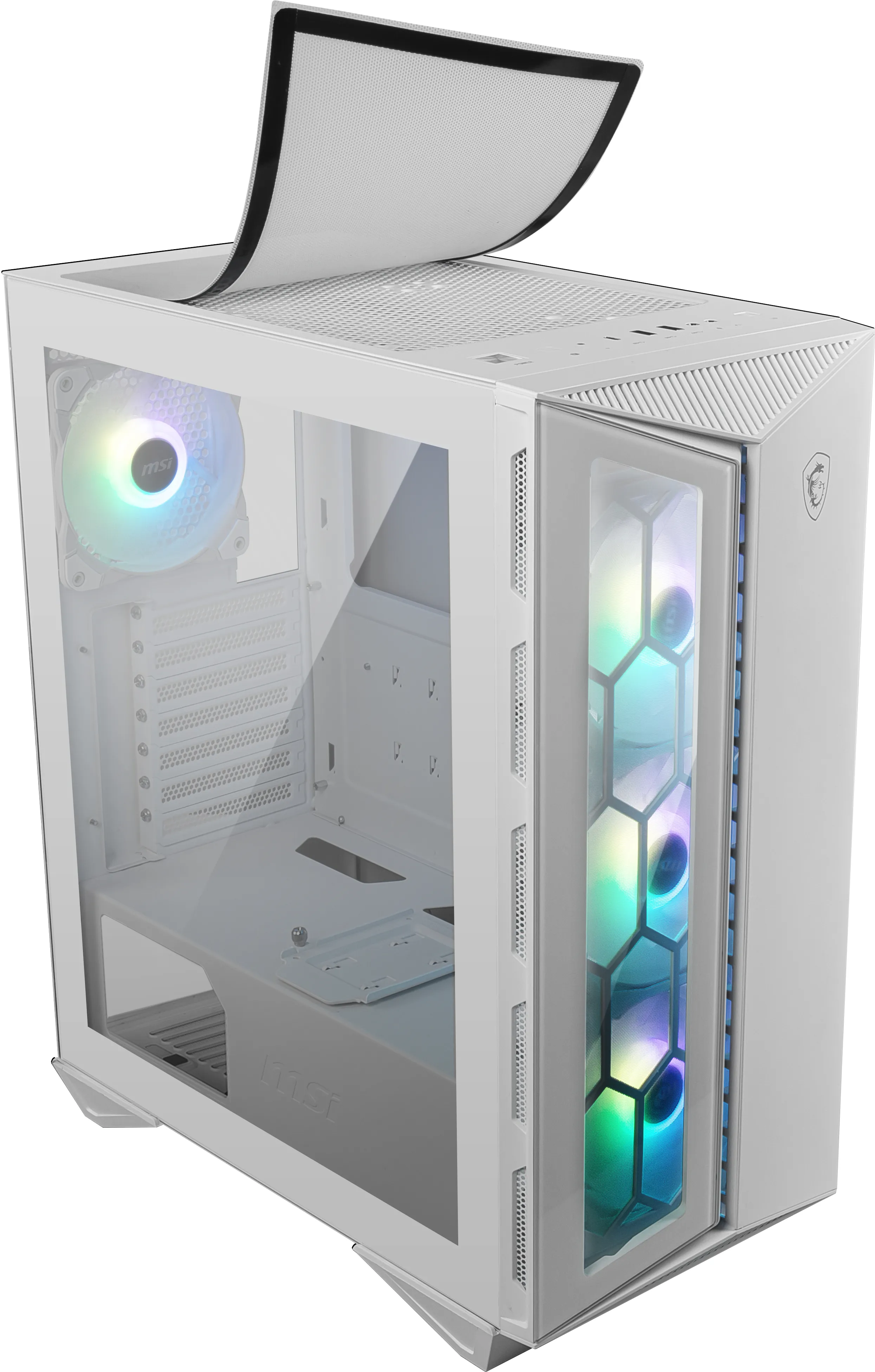 MSI MPG GUNGNIR 110R, A-RGB. Tempered Glass - midi chassi, vit