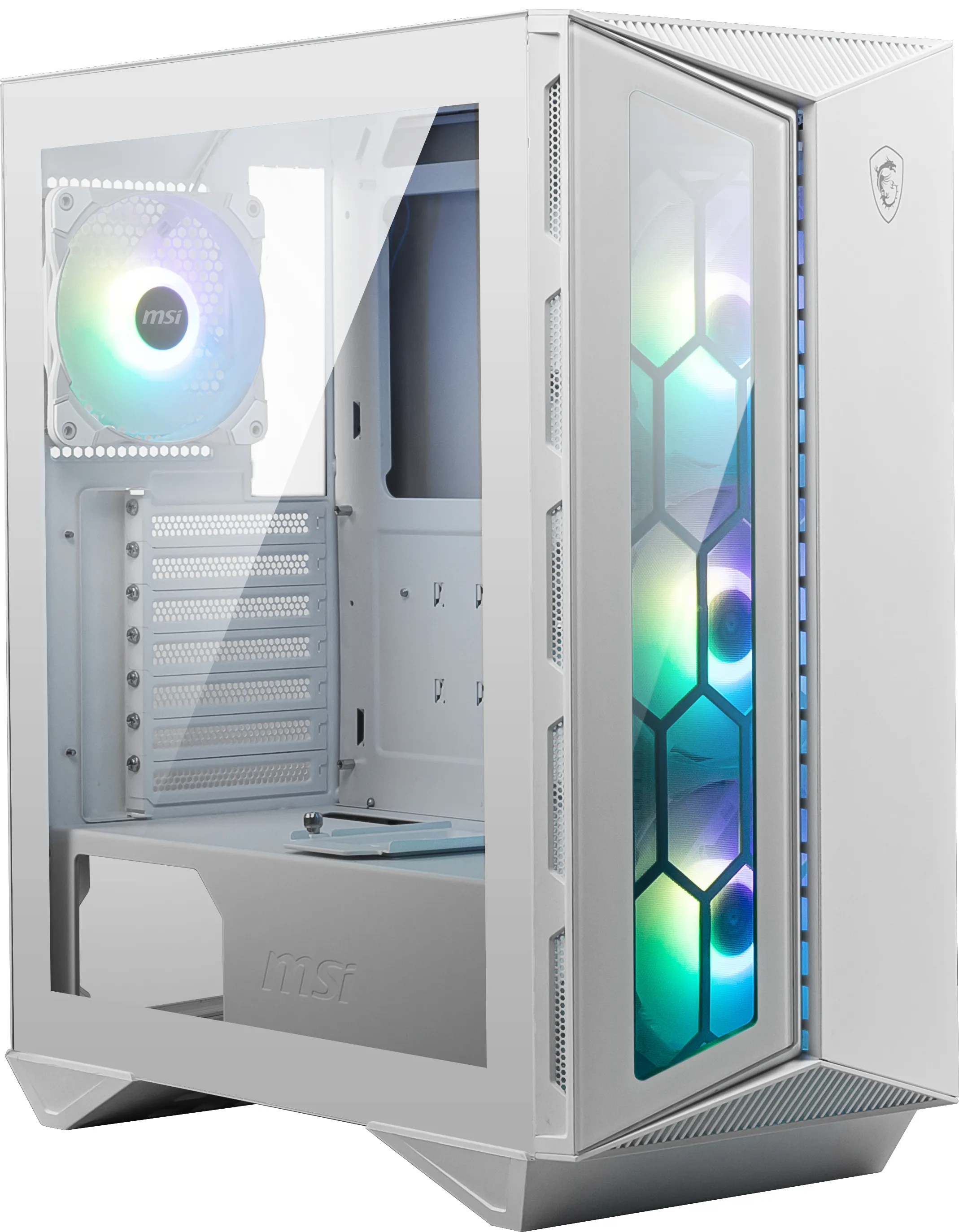 MSI MPG GUNGNIR 110R, A-RGB. Tempered Glass - midi chassi, vit