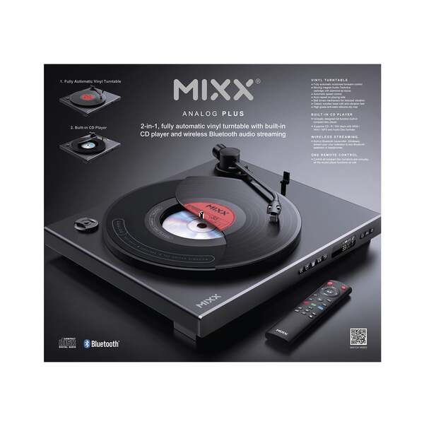 MIXX Vinyl- och CD-Spelare Analog Plus 2-in-1 Svart