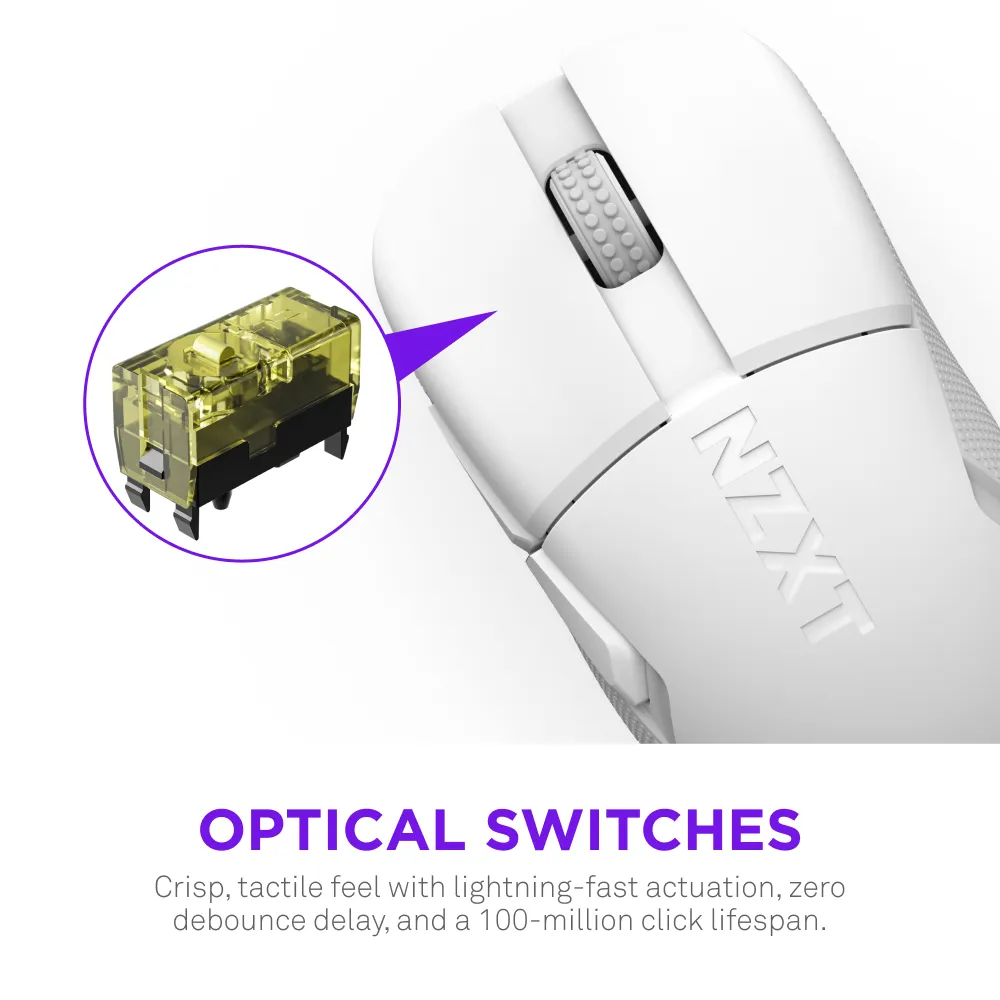 NZXT Lift Elite - wireless gaming mouse, White