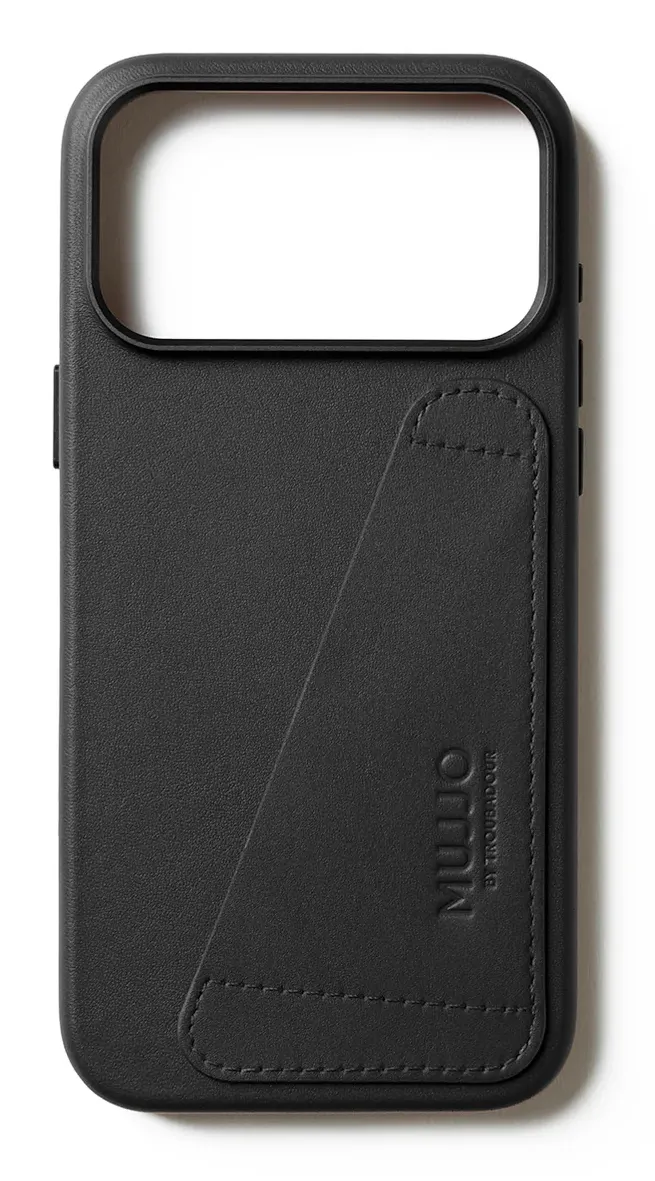 Mujjo Wallet Leather MagSafe Wallet Case for iPhone 17 Pro Max, Black