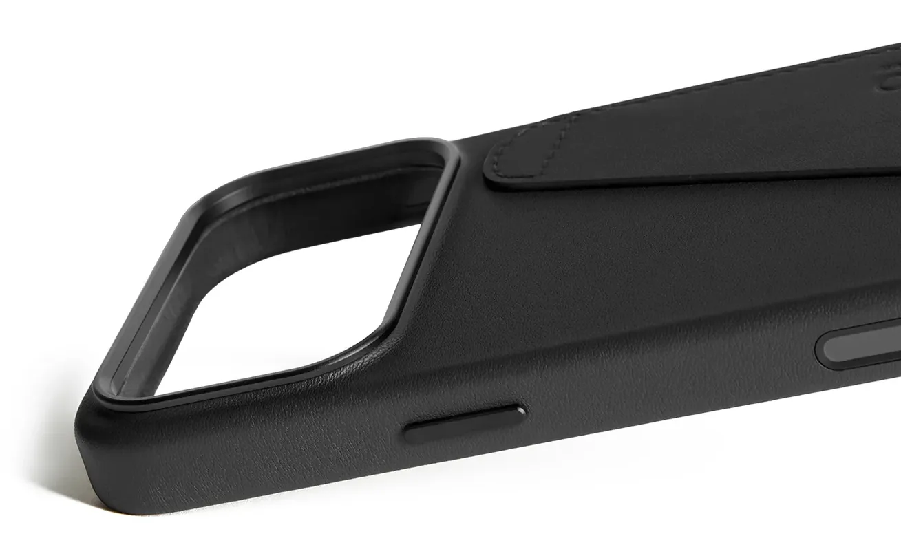 Mujjo Wallet Leather MagSafe Wallet Case for iPhone 17 Pro Max, Black